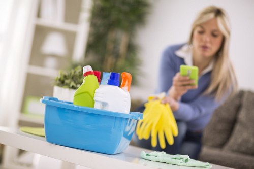Turnover cleaning service preparing a guest-ready rental in Stjohnswood