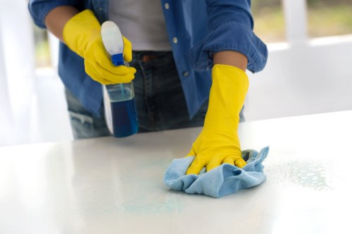 Local office cleaning visit scheduled around business hours in Stjohnswood